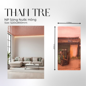 Tấm ốp than tre giọt nước hồng -Npnh